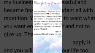 Manifestation | Repetition Works!  #lawofassumption #manifestation #loa #manifesting #shorts