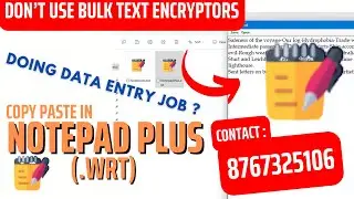 Data Entry in Notepad Plus .wrt made easy || Use trick || Autotyper for Notepad Plus , Notepad RT++