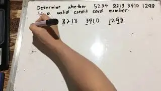 Application of modular arithmetic | validating credit card number
