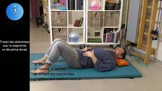 Travail des abdominaux en décubitus dorsal avec la respiration