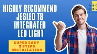 How to install T8 Integrated LED Light ？JESLED Linkable LED Tube Lights Garage Workshop Warehouse