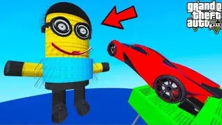SPIDERMAN McQueen Friends CARS CITY Lake Ramp ! SUPERHEROES HULK Fight Mack Truck Jump GTA V GAMING 