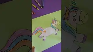 Easy unicorn craft for kids 🦄 #easycrafts  #unicorn #papercrafts