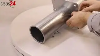 Pellet Wandflanschplatte an Füllrohr befestigen - ganz einfach selbst montieren | silos24