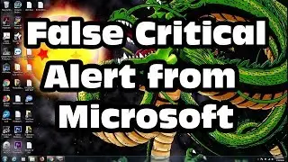 False Critical Alert From Microsoft