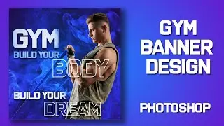 Gym Banner Design In Photoshop |   Social Media Banner Design | Gym Banner Design
