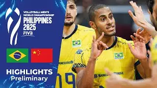👉 🇧🇷 BRAZIL vs 🇨🇳 CHINA | Highlights | Men&rsquo;s Volleyball World Championship 2025 🏐🔥 [4K]