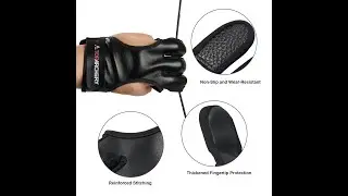 Archery Hand Guard Protective PU Leather 3 Fingers Glove Archer Fingers Tab