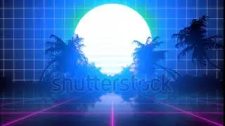 retro wave looped