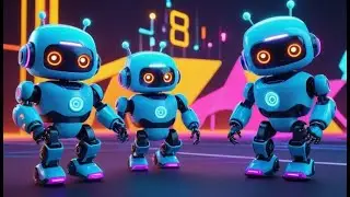 Six Little Robots Beep and Bounce + More Nursery Rhymes & Kids Songs
