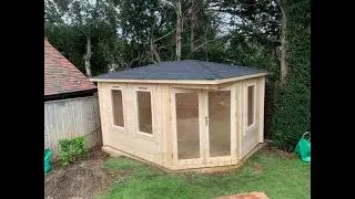 4x3 corner cabin in 44mm wall logs