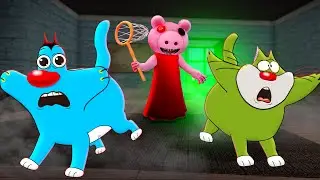 Roblox Kitty Oggy Try To Escape The Catcher Of Piggy With Jack | Rock Indian Gamer |