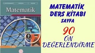 9.SINIF MEB Matematik Kitabı Sayfa 90 ÖN DEĞERLENDİRME ✏️ 9.SINIF MATEMATİK MEB 2. TEMA ✏️