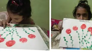 Aarohi Vlog No.20 //Vegetable Onion Print //Enjoy The Print Painting 🎨🖌️