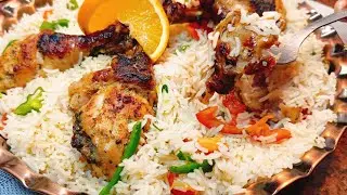 #تتبيلة_الفراخ_المشوية‼️ مع اسهل واحلا رز بالفلفل الالوان😋 احلا وصفه 🌙✨ل #عزومات_رمضان 🌙✨ 