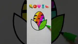 🌽🍅🩷🩱🍉 Satisfying creative drawing #draw #colors #brush #video #art #creative #youtube #shorts #viral