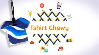 Tie Dye T-shirt Chewy Necklace by Fun and Function