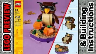 PREVIEW: 40497, LEGO Halloween Owl​ & Building Instructions! LEGO 2023