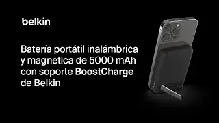 Bater&iacute;a externa inal&aacute;mbrica y magn&eacute;tica de 5000 mAh con soporte BoostCharge