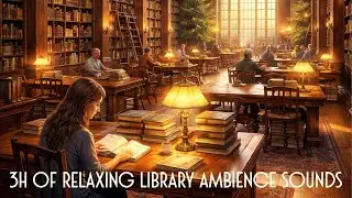3h Of Relaxing Library Ambience Sounds &mdash; Calm Background for Reading, Studying & Focus