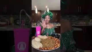 American TikTok AI Pinkydoll Eat Fufu And Egusi #ai #tiktok #pinkydoll #fufu