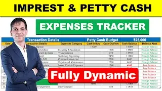 Imprest & Petty Cash Expenses Tracker in Excel / Excel