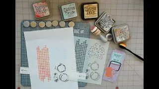 Shop Share/Amy @craftycat7212 /Mixed Media Stencil/Using Make Art Station/Distress Oxides