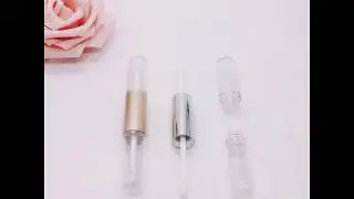 Custom empty gold double end lip gloss tubes packaging container with wands