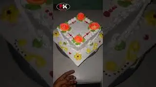 Vanilla square shape cutting cake | Vanilla Cake recipe | Vanilla square Birthday Cake |