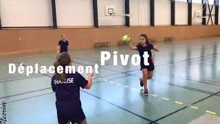 Exercice de Handball -11 ans: USCHB-HCLS Apprentissage des Postes Handball - Jeu avec le Pivot.