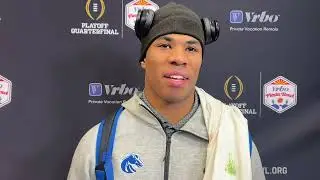 Ty Benefield meets with the media after 31-14 loss to Penn State in the Fiesta Bowl