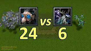 24 Flying Machines vs 6 Hippogryph Riders - Same Food - WarCraft III Retro Battles