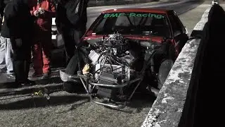 Hard Crash Drag Racing Heads Up  (Time) And (No Time) Track Side Raw Action