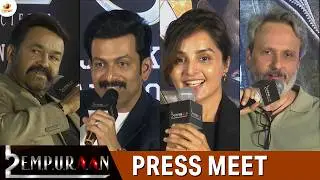 EMPURAAN Movie Team Mumbai Press Meet | Mohanlal | Prithviraj Sukumaran | Manju Warrier