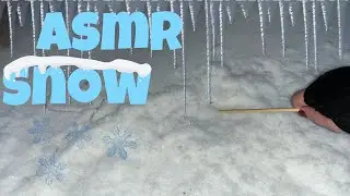 Asmr : I draw in the SNOW | carding of snow ❄️
