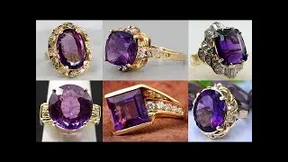 MOST STYLISH GOLD*PURPLE* STONE RINGS IDEA'S||NEW GOLD RINGS IDEA'S||