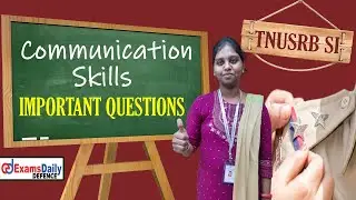 TNUSRB SI - Communication Skills Important Question | Tn Police SI Exam 2023 General English