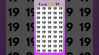 Find the odd number 91 #shorts #youtubeshorts #oddoneout