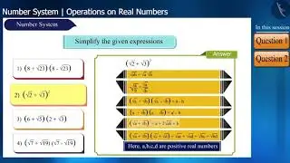 Operations on Real Numbers | Part 2/3 | English | Class 9