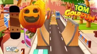 Talking Tom Gold Run | ELF ANGELA & ZOMBIE BEN - CANDY SIDE WORLD: Trick or Treat Time! By Outfit7