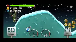 Hill climb racing game op. Christmas Ice tree level 17000m+with Tank #hillclimbracing #racing #game