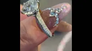 3 Carat Diamond Ring with a 6 Claw Silver Setting 1