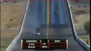 Troy Buff Terry Haddock Big Blow Up Top Fuel Quallifying 23RD Fram Autolite Nationals Sonoma Ca 2010
