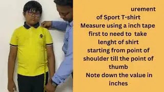 How to take measurement of tshirt / for school uniforms