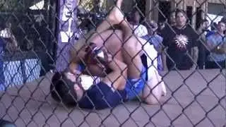 Colin Navickas Cage Fight - Adult Pankration - GrapplingX 2012 - uchimata throw then win by armbar