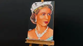Painting Queen Elizabeth II in Pop Art