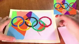 4 Oil Pastel Styles to Draw the Olympic Rings and Torch for Beginners