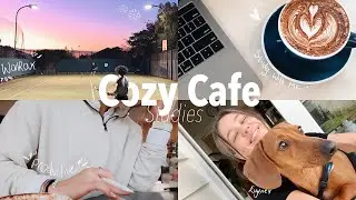 CAFE STUDY VLOG | cozy coffee shop | how to stop procrastinating | gym workout motivation |