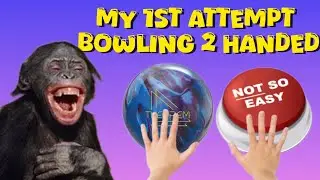 Two handed bowling is not easy! 😲😆😭