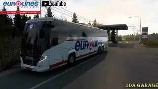 EUROLINES ON HEAVY RAIN | BUS MOD LINK ON DESCRIPTION | REALISTIC PC DRIVING SIMULATOR | PLAY NOW !!